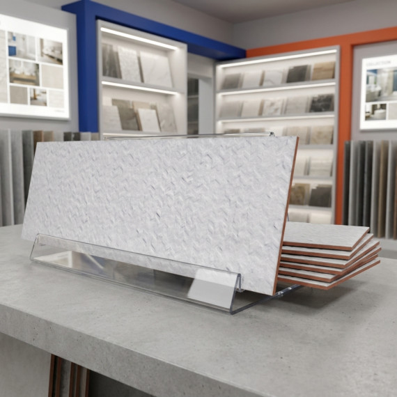Олеция серый рельефная ОП 02 30х90 см керамическая плитка Gracia ceramica Olezia grey light 02 - 5шт 1.35м2