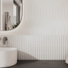 Моно белый низ 03 керамическая плитка глянцевая светлая 30х60 см Gracia ceramica Mono white wall 03 - 8шт 1.44м2