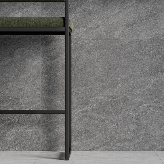Стоун серая низ 02 керамическая плитка матовая темная 30х60 см Gracia ceramica Stone grey wall 02 - 8шт 1.44м2