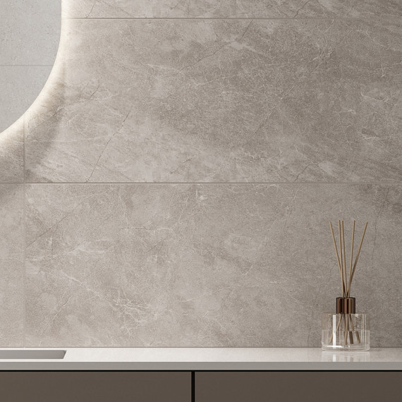 Стоун бежевая низ 02 керамическая плитка матовая темная 30х60 см Gracia ceramica Stone beige wall 02 - 8шт 1.44м2