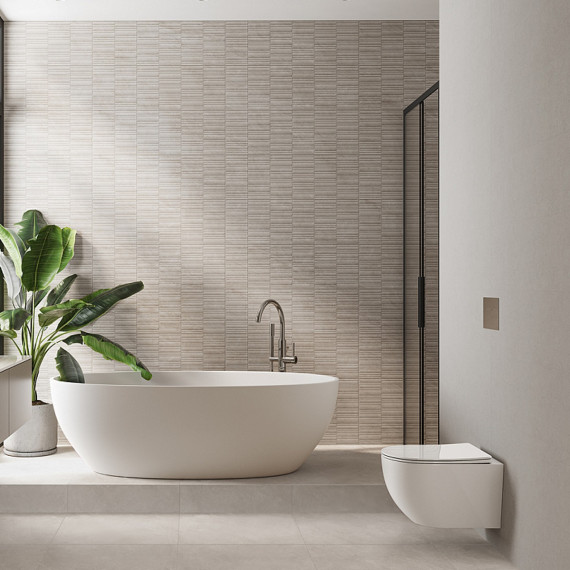 Стоун бежевая низ 02 керамическая плитка матовая темная 30х60 см Gracia ceramica Stone beige wall 02 - 8шт 1.44м2
