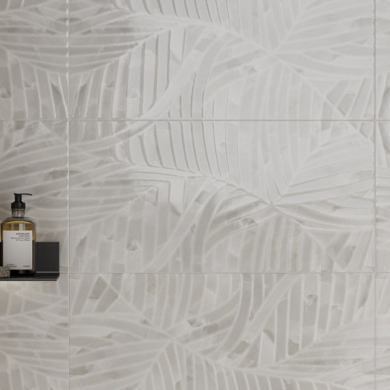Оникс серая верх 01 керамическая плитка глянцевая светлая 30х60 см Gracia ceramica Onice grey wall 01 - 8шт 1.44м2