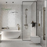 Оникс серая низ 03 керамическая плитка глянцевая рельефная 30х60 см Gracia ceramica Onice grey wall 03 - 8шт 1.44м2 2