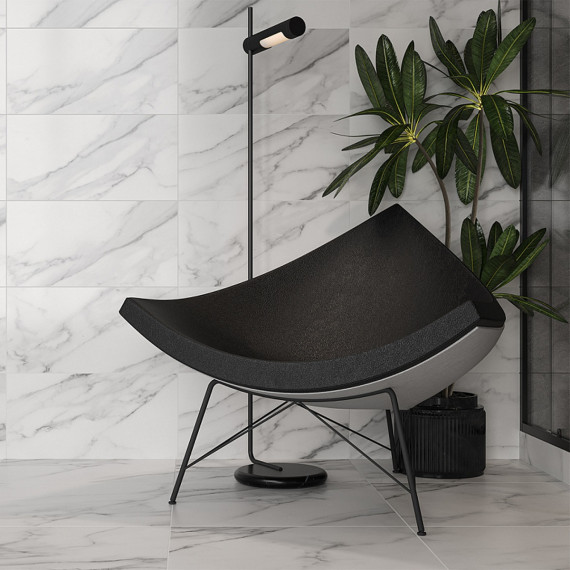 Каррара серая мат верх 01 керамическая плитка матовая светлая 30х60 см Gracia ceramica Carrara grey matt wall 01 - 8шт 1.44м2
